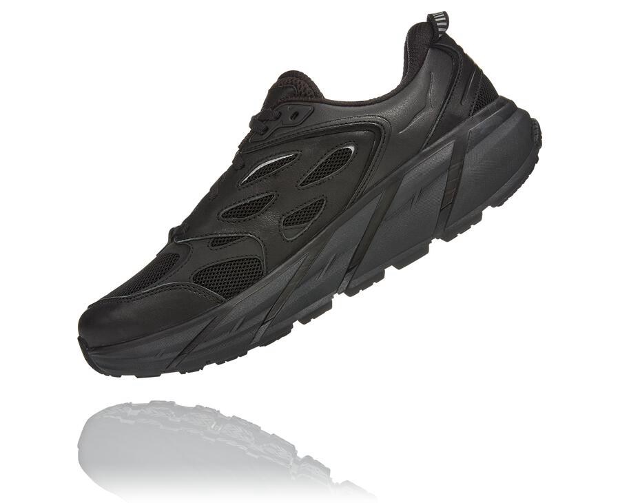 Hoka Australia One One Clifton L - Mens Running Shoes Black - NGMSQ-9016